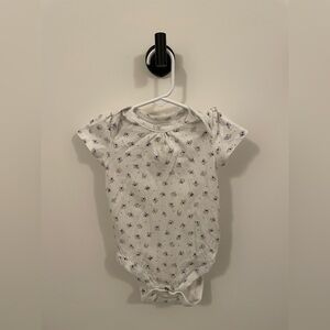 Baby Gap 6-12 month white with pattern onesie
